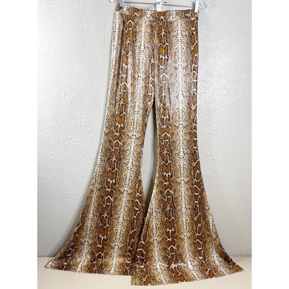 Saints & Hearts Large (27x37) Snake Bell Bottom Festival Costume Disco Pants EUC - Picture 1 of 11